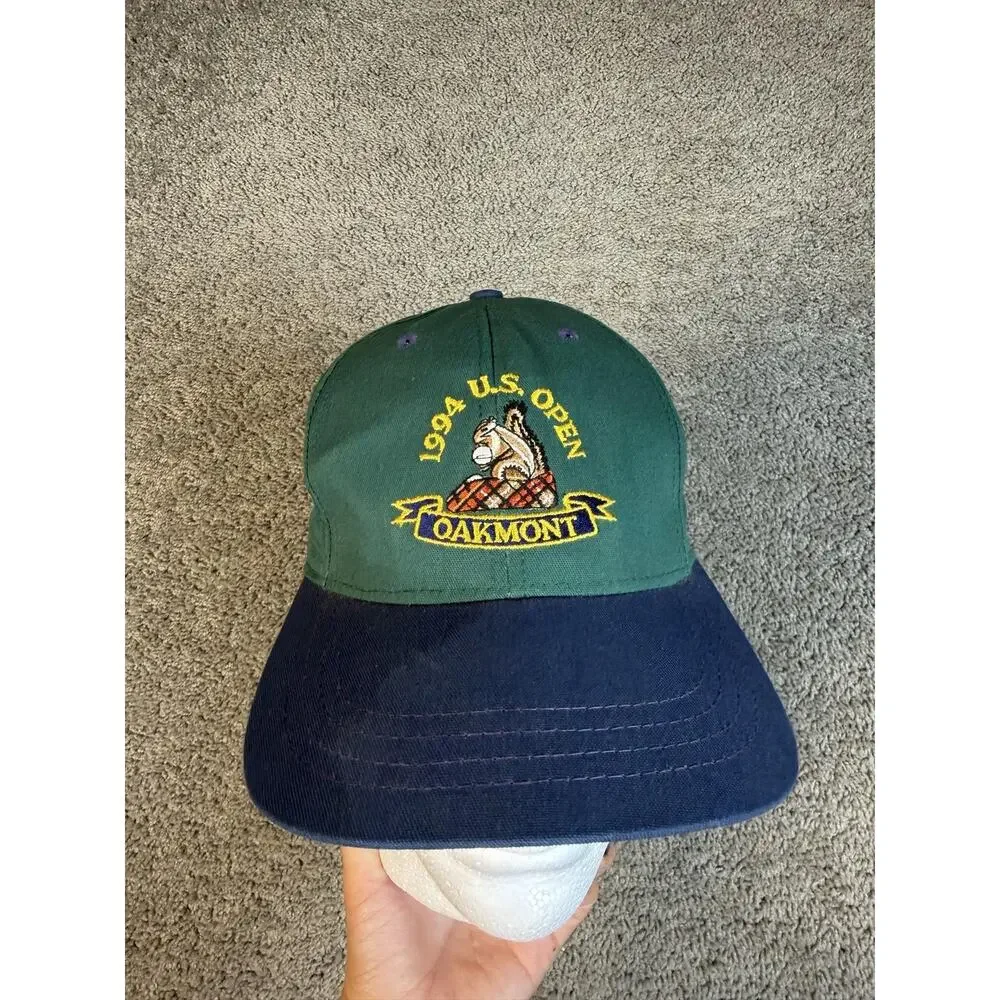 Vintage 1994 U.S. Open Oakmont Hat Cap Strap Back Mens One Size Green Cali Fame